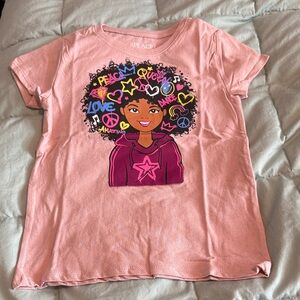 The Children's Place Pink Peace Graphic Tee